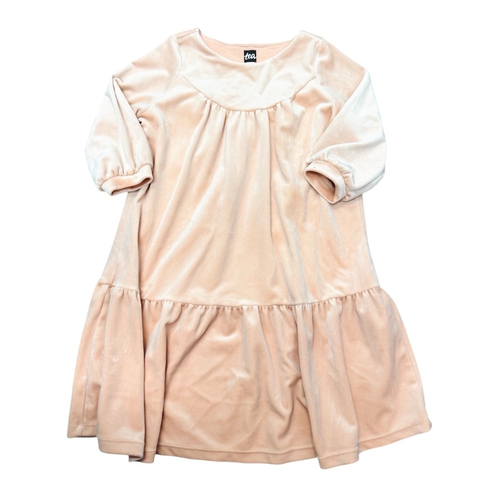 Tea Collection Pink Velour Dress